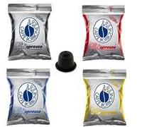 Borbone - Cápsulas Respresso degustación: 100 negras, 100 azules, 100 rojas y 100 oro, compatibles con Nespresso. 4 bolsas de 100 unidades