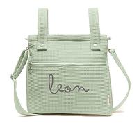 Borda y más Bolsa Panera Para Carrito de Bebé Personalizada - Bolsa Talega para Carrito de Bebé con Nombre - Piqué Waffle - Piqué Gofre - Handmade - Hecho en España - Nenel (Verde Menta)