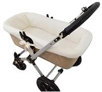 Borda y más Conjunto cubrecapazo + sábana Bajera A Medida - Funda A Medida Acolchada + Bajera - Piqué - Handmade - Nenel (Beige)