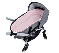 Borda y más Cubre capazo o Funda para capazo Recortada Acolchada + sábana Bajera A Medida (Rosa bebé)