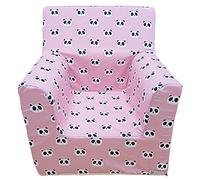 Borda y más Sillón Montessori para bebés - Asiento Infantil de Espuma - Lavable y Desenfundable - Pandas Rosa - Nenel