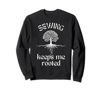 Bordado de árbol espiritual Sewing Keeps Me Rooted Sudadera