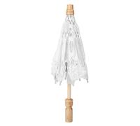 Bordado de Flores Hechas a Mano Parasol Tela de Seda Boda Novia fotografía Paraguas Blanca Beige Opcional Grande tamaño pequeño 1pc (S 23 Pulgadas)