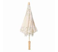 Bordado de Flores Hechas a Mano Parasol Tela de Seda Boda Novia fotografía Paraguas Blanca Beige Opcional Grande tamaño pequeño 1pc (L 28 Pulgadas)