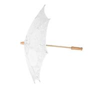 Bordado de Flores Hechas a Mano Parasol Tela de Seda Boda Novia fotografía Paraguas Blanca Beige Opcional Grande tamaño pequeño 1pc (L 28 Pulgadas)