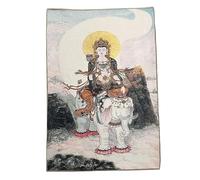 Bordado de Seda Tibetano Thangka Rulai Samantabhadra Bodhisattva Mural Tangka Colgante de Pared para decoración del hogar Tapiz