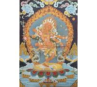 Bordado de Seda Tibetano Thangka Tantra Budismo Kurukulla Tara Roja Tangka Feng Shui Colgante de Pared para decoración del hogar Tapiz