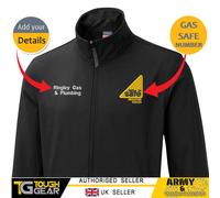 Bordado Personalizado Gas Seguro Registradora Logo Chaqueta Softshell Gas Fitter