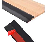 Borde Autoadhesivo para Alfombras, Baldosas de Madera, Pisos de Vinilo, Laminados, Umbral de Puerta para Pisos con Alturas Irregulares, Tira de Transición para Pisos(Size:1m/3.28ft,Color:Negro)