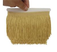 Borde con flecos largos 1yard/lot 10cm Polyester Tassel Fringe Lace Trimming Latin Dance Clothing Accessories DIY Curtain Decoration(Color 2)