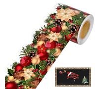 Borde de anuncios de Navidad, calcomanía para tablón de anuncios, conos de pino, agujas de pino, borde de papel, rollo de calcomanías para manualidades, decoración de vacaciones, taquillas de