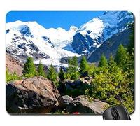 (Borde de Bloqueo avanzado) Tapete del ratón Juego Alfombrilla de ratón Montaña Nevada en Verano Alfombrilla de ratón, Alfombrilla de ratón (Mousepad)
