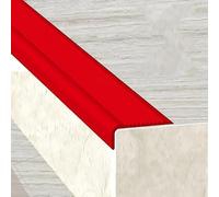 Borde de borde escalera, protección PVC en forma L, escalones antideslizantes, tiras decorativas for bordes banda rodadura(Red,4cmx1.5cmx1.2 Meter)