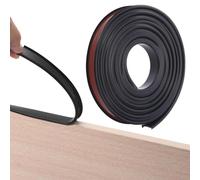 Borde de cuadrante de PVC, tira de borde de esquina, bandas de borde de muebles flexibles en forma de U de 9-40 mm × 16,4 pies, protector autoadhesivo de TPE(Black,20mm)