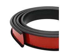 Borde de cuadrante de PVC, tira de borde de esquina, bandas de borde en forma de U, chapa autoadhesiva plegable de 16,4 pies/5 M × 9-40 mm, muebles de TPE flexible(Black,20mm)