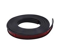 Borde de cuadrante de PVC, tira de borde de esquina, bandas de borde en forma de U de 9-40 mm, chapa autoadhesiva de 16,4 pies/5 metros, banda de borde de PTE suave(Black,15mm)