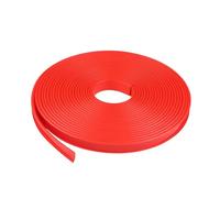 Borde de cuadrante de PVC, tira de borde de esquina, bandas de borde en forma de U de 9-40 mm, chapa autoadhesiva de 16,4 pies/5 metros, banda de borde de PTE suave(Red,22mm)
