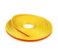 Borde de cuadrante de PVC, tira de borde de esquina, bandas de borde en forma de U de 9-40 mm, chapa autoadhesiva de 16,4 pies/5 metros, banda de borde de PTE suave(Yellow,18mm)