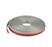 Borde de cuadrante de PVC, tira de borde de esquina, bandas de borde en forma de U de 9-40 mm, chapa autoadhesiva de 16,4 pies/5 metros, banda de borde de PTE suave(Gray,16mm)