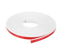 Borde de cuadrante de PVC, tira de borde de esquina, bandas de borde en forma de U, protector de muebles plegable de TPE de chapa autoadhesiva de 5 metros/16,4 pies(White,16mm)