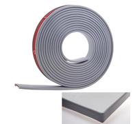 Borde de cuadrante de PVC, tira de borde de esquina, bandas de borde en forma de U, protector de muebles flexible de TPE de chapa autoadhesiva de 9-40 mm × 16,4 pies(Gray,16mm)