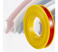 Borde de cuadrante de PVC, tira de borde de esquina, bandas de borde en forma de U, Protector de muebles plegable de TPE de chapa autoadhesiva de 5M/16,4 pies(Yellow,22mm)