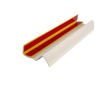 Borde de cuadrante de PVC, tira de borde de esquina, borde de escalera antideslizante de vinilo de 3-15 metros, escalón de escalera antideslizante autoadhesivo(White,3meters/118.1")