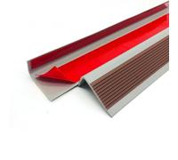 Borde de cuadrante de PVC, tira de borde de esquina, borde de escalera de vinilo, escalón protector de borde, antideslizante e impermeable(Coffee,120IN/3M)