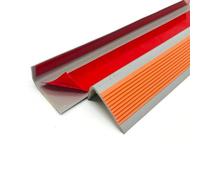 Borde de cuadrante de PVC, tira de borde de esquina, borde de escalera de vinilo, escalón protector de borde, antideslizante e impermeable(Orange,120IN/3M)
