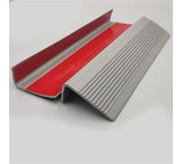 Borde de cuadrante de PVC, tira de borde de esquina, Protector de borde autoadhesivo antideslizante de goma for peldaños de escaleras de vinilo en forma de L(Gray,120IN/3M)