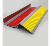 Borde de cuadrante de PVC, tira de borde de esquina, Protector de borde autoadhesivo antideslizante de goma for peldaños de escaleras de vinilo en forma de L(Yellow,120IN/3M)