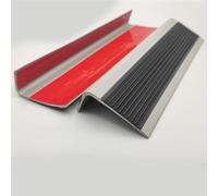 Borde de cuadrante de PVC, tira de borde de esquina, Protector de borde autoadhesivo antideslizante de goma for peldaños de escaleras de vinilo en forma de L(Black,120IN/3M)