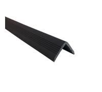 Borde de cuadrante de PVC, tira de borde de esquina, Protector de borde autoadhesivo for nariz de escalera de 118,1-393,7 "(Black,2.5x2.5CM118.1")