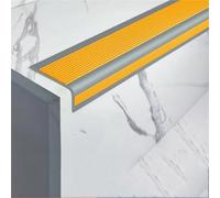 Borde de cuadrante de PVC, tira de borde de esquina, tiras de escalera antideslizantes de 10 metros, escalones protectores de bordes autoadhesivos(Yellow Orange,5meters/196in)