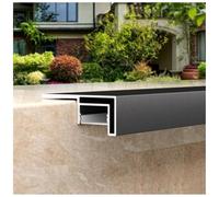 Borde De Cubierta/Nariz De Alféizar/Repisa De Muro Desviador De Goteo Aluminio, Perfil De Acabado Con Canal Para LED(L-170cm/66.9inch/5.6ft)