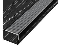 Borde de escalera aluminio o | Multicolor, 5 piezas 70x30 mm: transición de borde antideslizante for escaleras(Black)