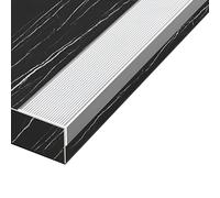 Borde de escalera aluminio o | Multicolor, 5 piezas 70x30 mm: transición de borde antideslizante for escaleras(Silver)