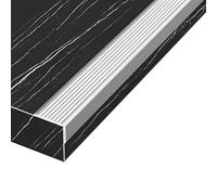 Borde de escalera aluminio o | Transición de escalera multicolor de 30x20 mm(Silver)