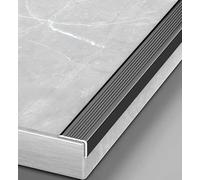 Borde de escalera antideslizante de aleación de aluminio, peldaños de seguridad impermeables para todos los escalones, 1 unidad, negro, 100 cm, protectores de escalera duraderos y antideslizantes para