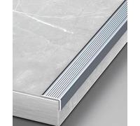 Borde de escalera de aleación de aluminio antideslizante, protectores de banda de rodadura de seguridad impermeables para el hogar y el aire libre, 100 cm de largo, negro, 1 unidad, mejora la