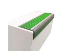 Borde De Escalera De PVC En Forma De L Que Brilla En La Oscuridad,Tira De Banda De Rodadura Antideslizante Autoadhesiva,Estera Protectora De Esquina Luminosa Nocturna(Green,100cm/3.28ft)