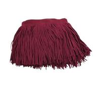 Borde de flecos Borla de encaje rosa/marrón claro/caqui 2 metros ancho, flecos alta elasticidad, 10 a 30 cm, borla gamuza vellón doble, 1 pieza(Purple Red,25cm)
