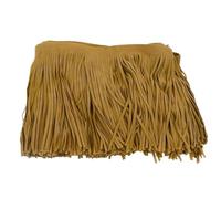 Borde de flecos Borla de encaje rosa/marrón claro/caqui 2 metros ancho, flecos alta elasticidad, 10 a 30 cm, borla gamuza vellón doble, 1 pieza(Khaki,15cm)