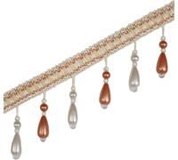 Borde de Flecos con Cuentas de Lujo de 11,5 Metros, for Cortinas Elegantes, Cortinas y Grandes proyectos de Costura de decoración del hogar(Yellow)