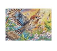 Borde de Flores de colibrí Puzzle 300 Piezas Educativo 3D Juego De Rompecabezas para Familia Entretenimiento Creativo Construir Maquetas 300 PCS