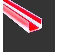 Borde de goma transparente, protector de bordes autoadhesivo transparente para metal, madera, contrachapado, vidrio, silicona, protectores de borde con canal en U de 12 mm, 6 m