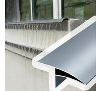 Borde de Goteo Deflector de Lluvia Exterior Resistente a La Intemperie, Tapa de Goteo de 0,5 a 9 m que Evita el Reflujo de Agua de Lluvia, Protector Contra Goteo(Gray,1.5m/4.9ft)