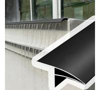 Borde de Goteo Deflector de Lluvia Exterior Resistente a La Intemperie, Tapa de Goteo de 0,5 a 9 m que Evita el Reflujo de Agua de Lluvia, Protector Contra Goteo(Black,8.4m/27.6ft)