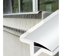 Borde de Goteo Deflector de Lluvia Exterior Resistente a La Intemperie, Tapa de Goteo de 0,5 a 9 m que Evita el Reflujo de Agua de Lluvia, Protector Contra Goteo(White,3.4m/11.2ft)