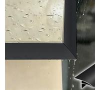 Borde de Goteo Protector de Borde de Gotas de Lluvia Recortable de 0,5 a 9 m, Tira de Goteo para Alféizar de Ventana Pintable, Canalones Impermeables y Ligeros.(Black,4.8m/15.8ft)